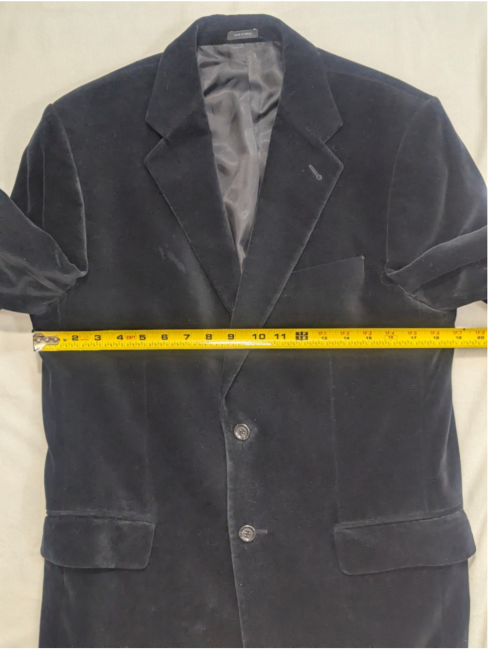 Express Men's Black Velvet Blazer Size 40R - Picture 8 of 11
